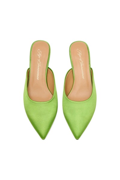 AGE OF INNOCENCE Brenda Satin, Saten Üst Yüzeyli, 4.5 cm Topuklu, Hakiki Deri Tabanlı Zarif Ayakkabı