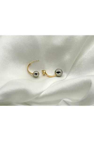 Lunays Jevelry My Love Women's Earrings Silver and Gold Color