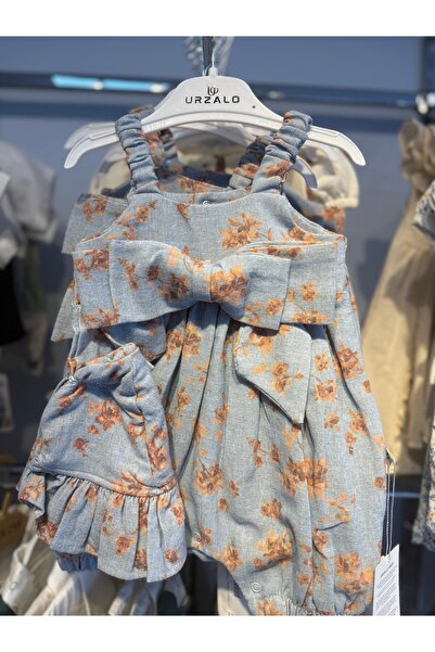 URZALO Baby Girl Floral Hat Jumpsuit