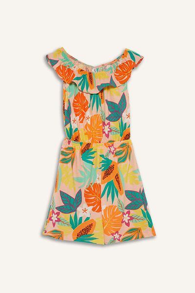 DeFacto Girl's Patterned Sleeveless Jumpsuit E5803A825Sm