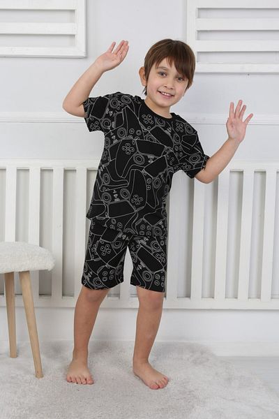 bunny hopp Set pijamale băieți cu pantaloni scurți – 100% bumbac – cu model – vară – 3-8 ani