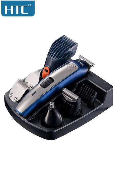 HTC 8 in 1 Waterproof Professional Rechargeable Cordless Hair Clipper Ear&Nose Hair Trimmer