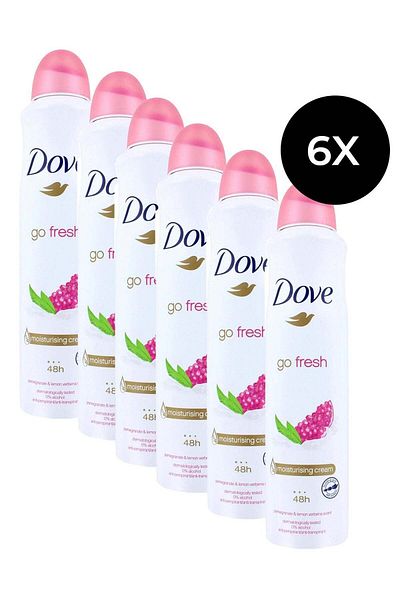 Dove Go Fresh Antiperspirant Deodorant Pomegranate and Lemon 250ml (Pack of 6pcs)