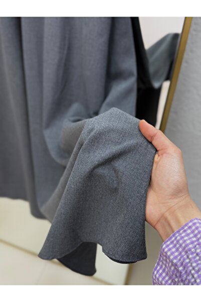 MİHRA STORE Aden Button Detailed Belted Cloth Foot Gilet-Ml2075 Gray