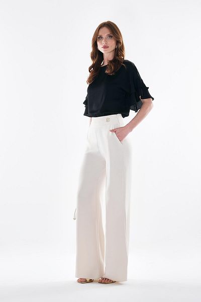 EXPLOSION Wide Leg Trousers with Side Pockets