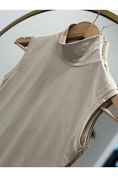 MİHRA STORE Esen Half Fisherman Zero Sleeve Badi-Ee135 Stone