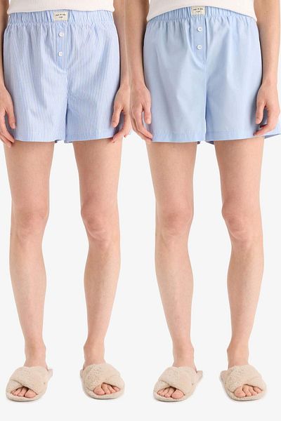 DeFacto Poplin cu croiala normală 2 piese Bottom-fall In Love E4342ax25sm