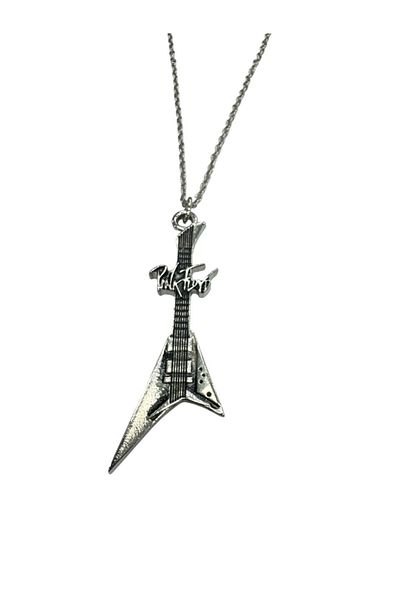 Herşey Nota Pink Floyd Electric Guitar Figured Rock Music Necklace – Unisex Chain 60 cm