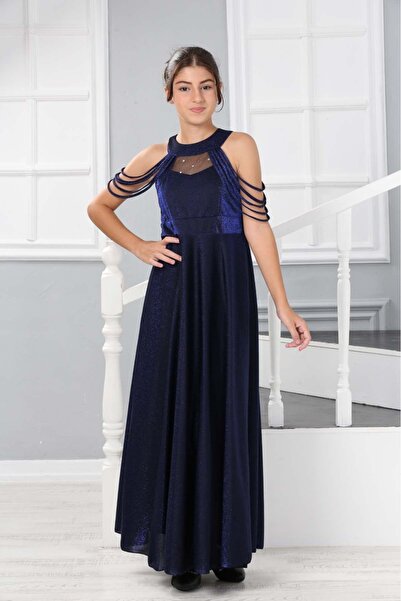 FMN Butik Елегантна вечерна рокля за специални поводи за момичета с бродерия ...