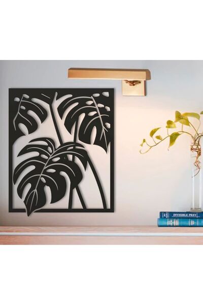 Yaprak Desenli Duvar Dekoru – Monstera Tasarımı (40x48 cm)