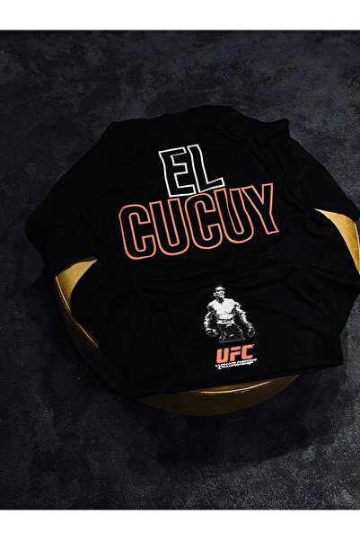 Spark Collection Ufc Tony Ferguson %100 Pamuklu Relax Kalıp Bisiklet Yaka Siy...