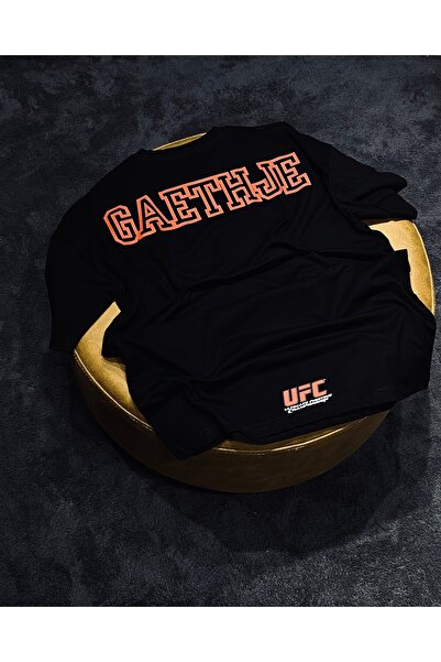 Spark Collection Ufc Justin Gaethje %100 Pamuklu Relax Kalıp Bisiklet Yaka Si...