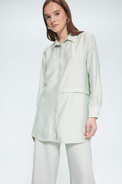 DeFacto Relax Fit Μακρυμάνικο Πουκάμισο Hijab Μπλουζάκι F1357AX25SM