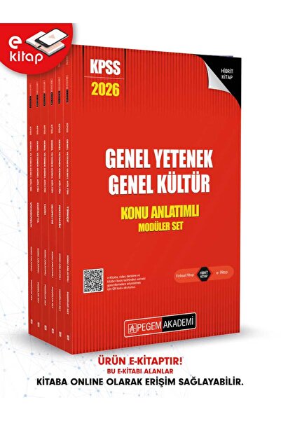 Pegem Akademi Yayıncılık 2026 KPSS Genel Yetenek Genel Kültür Konu Anlatımlı ...