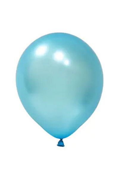 tedaks 20Pcs 5 Inch 12.5 cm Metallic Light Blue Balloon Birthday Ornament