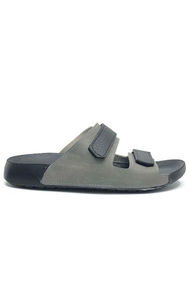 KOCAMANLAR Aryan 80-012 Dr. Recommended Orthopedic Men's Slippers Gray
