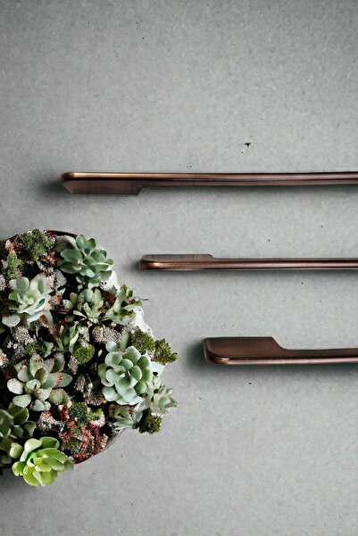 Dizaynhouse 224 mm Copper Color Delicate Model Elegant Cabinet Handle, Antique Copper Metal Cabinet and Drawer Handle