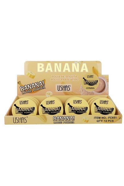 Ushas Pudră Compactă USHAS Banana Loose Powder – Fixare perfectă și finisaj mat