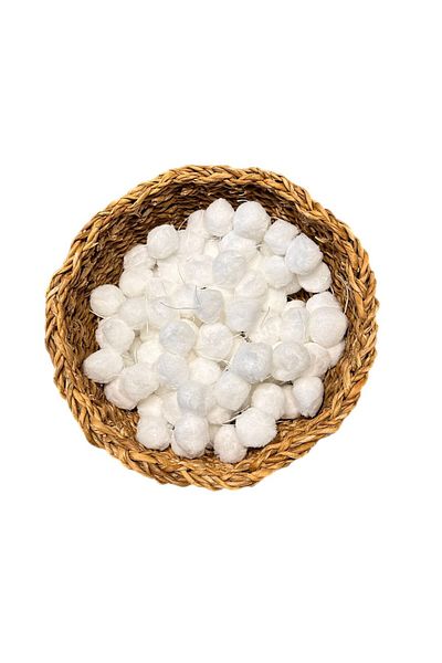 Yumuşakkeçe White Plush Pompom 3 cm – Pack of 50 |   Ideal for Handwork with Its Soft and Plump Structure”