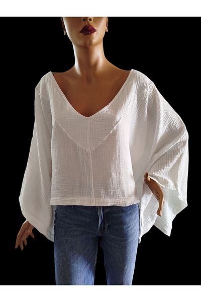 estewoman Muslin Boat Neck Blouse