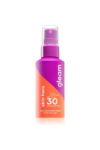 gleam Gleam Skin Hero SPF 30 Sunscreen Spray, 100 ml, face and body, waterproof, unisex