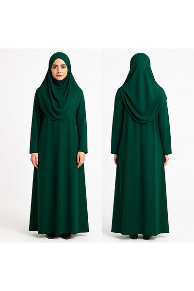 ZEHRANAZ NAMAZ ELBİSESİ Prayer Dress (Kaaba Green)