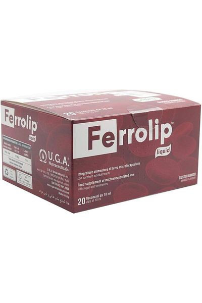 ferrolip ® Liquid 10ml Vials (Pack of 20, Mango Flavour)