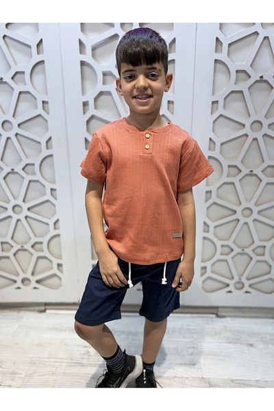 KUMRUNUN DÜNYASI Short Sleeve T-Shirt and Shorts'2-Piece Bottom Top Boys' Set