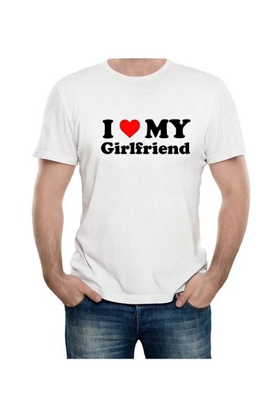 Pisa Art Ανδρικό μπλουζάκι Oversize I Love My Girlfriend με στάμπα