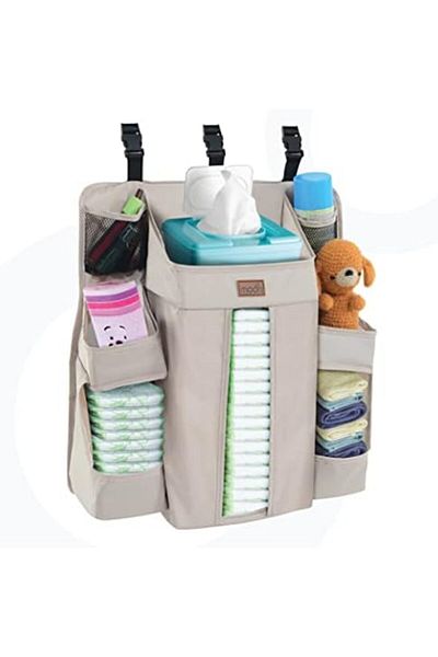 Moon Crib Organizer and Baby Diaper Caddy Portable Hanging MultiStorage Organizer for Baby