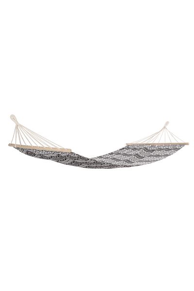 Bizzotto Suspendable Textile Hammock, Black and White, 200 cm x 100 cm