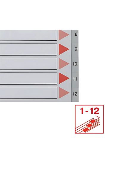 Esselte A4 Separator,1-12 Figures,115 Micron Pp,For Regular Archiving