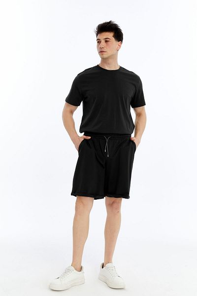 OXVİN 2-Piece Men's T-Shirt - Shorts Set Regular Modal Blend (Shorts - T-Shirt)