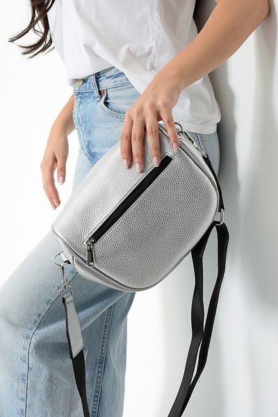 archangel Women's Waist Bag Silver Ethnic Patterned Strap