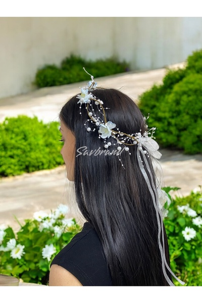 SavBrand Специално проектирана външна сватбена воал и аксесоар за коса