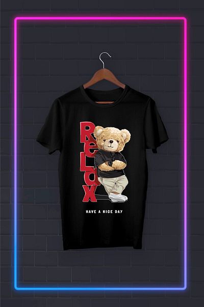 Pisa Art Черна тениска Tedi Relax Vip Design