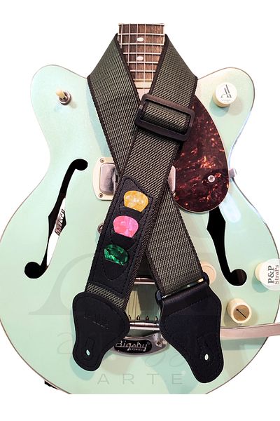 arpeggio ARTE P&P Penal Guitar Strap–Adjustable Shoulder Strap Compatible for Electric and Acoustic Guitars & Ukulele