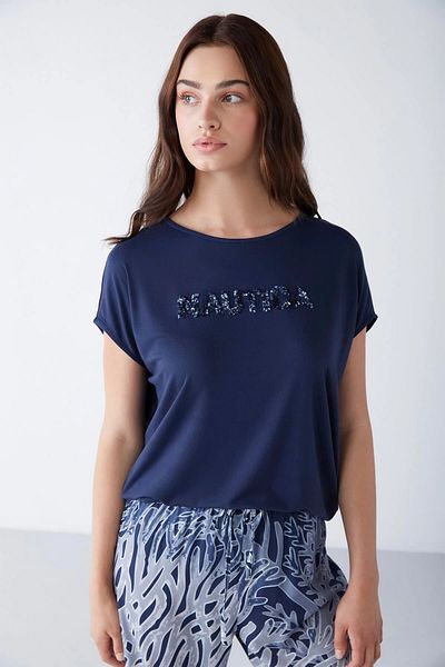 DREAM FASHION Comfortlux Navy Blue Pajama Set