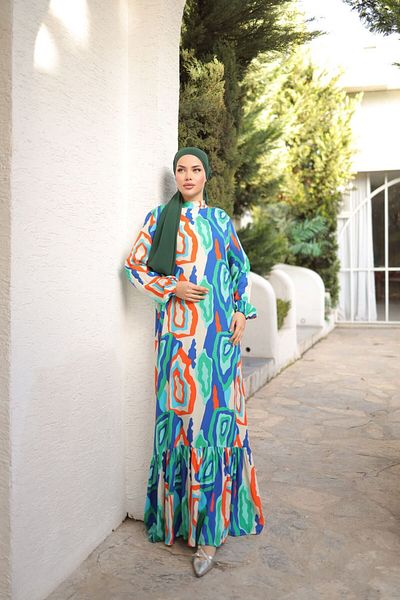 Nissra Φόρεμα Ankanoor Retro Pattern Viscose Anka25zv4