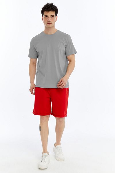 OXVİN Ανδρικό T-Shirt Μπλουζάκι από βαμβάκι και Modal Blend
