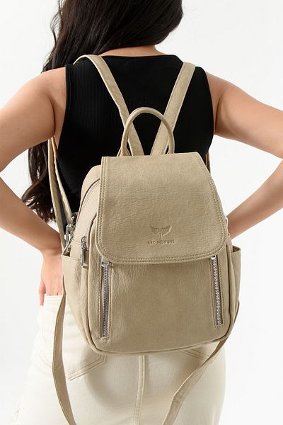archangel Women's Backpack and Shoulder Bag Light Mink