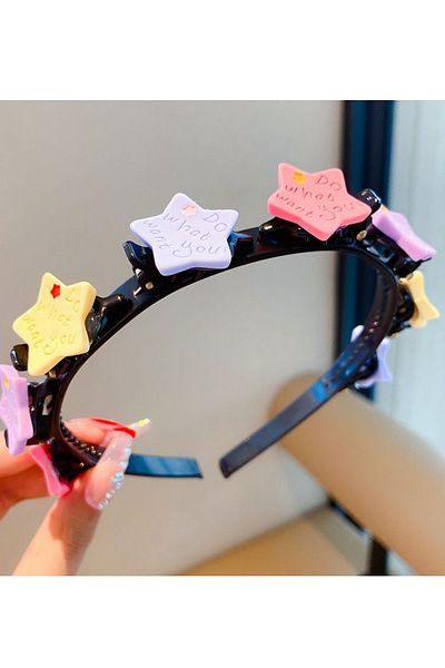 Nisankids Soft Colorful Star Patterned Latch Crown Clamp Crown