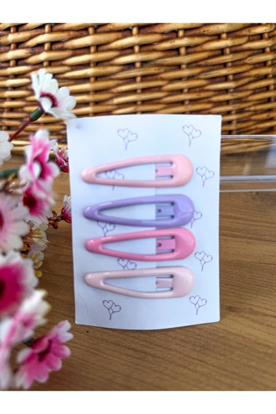 PURPLE'S BİR TUTAM MUTLULUK 4-Piece Pastel Color Baby Kids Women's Snap Buckle