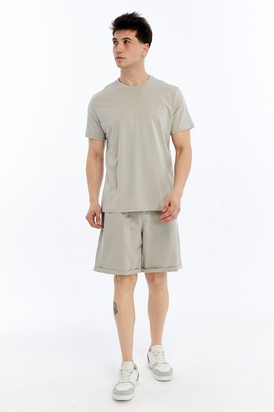 OXVİN 2-Piece Men's T-Shirt - Shorts Set Regular Modal Blend (Shorts - T-Shirt)