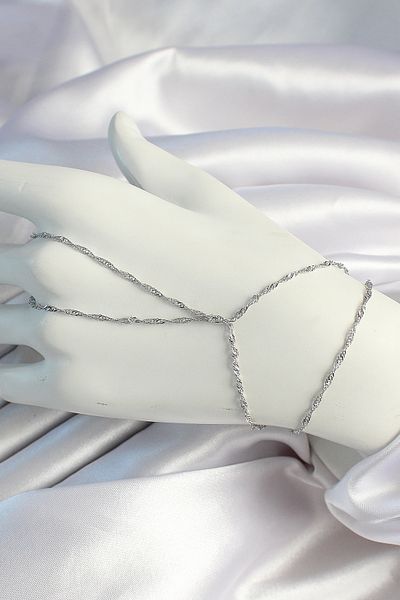 Mu Art Ahşap Brass Silver Color Flexible Auger Chain Shahmeran