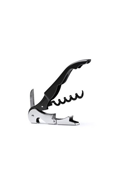 OEM Classic Stainless Steel Corkscrew with Two Positions, Silver/Black