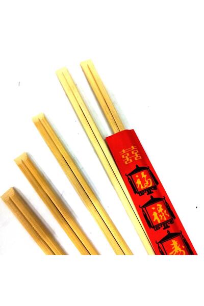abnturk 25 Çift 50adet 24cm Orjinal Bambu Chopstick Çin Çubukları Japon Çubuk...