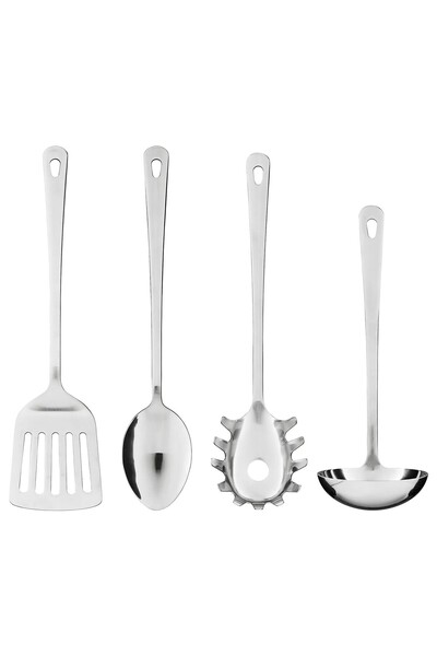 IKEA 4 Parça Pişirme Servis Gereçleri Seti İkea Kepçe, Spatula, Servis Kaşığı Ve Spagetti Servisi