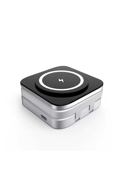 eRDX Încărcător wireless eRDX® 3 în 1 – 15W, pliabil, compatibil Apple / Android