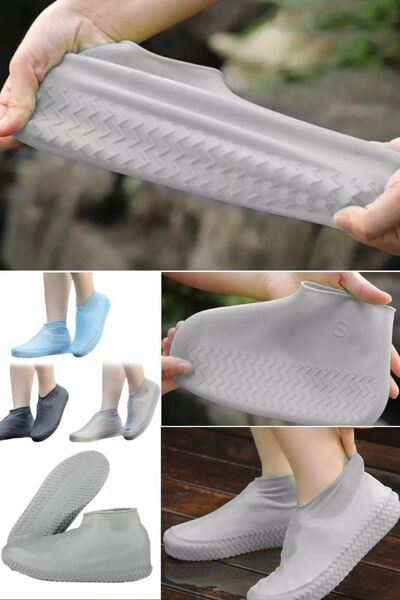 etteminönütoptanticaret Su Geçirmez (40-46) Silikon Ayakkabı Kılıfı Yeniden K...